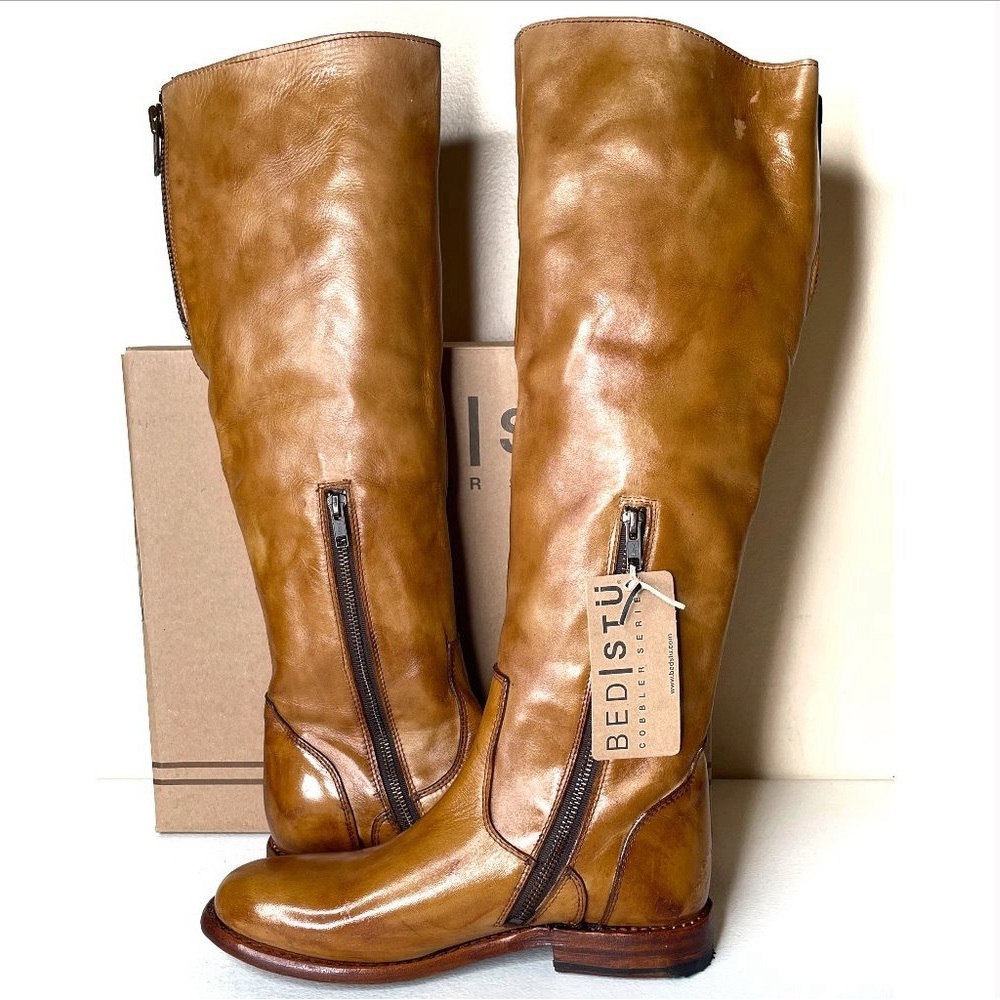 BED STU Tess Windsor Tan Glaze Tall Riding Boots